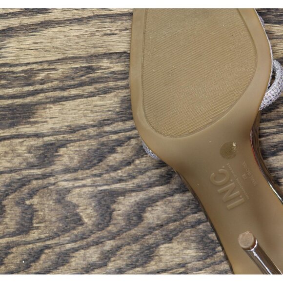 International Concepts Womens Tahara Sandals Heels Stiletto Silver Bling Gray 7M - Picture 6 of 12